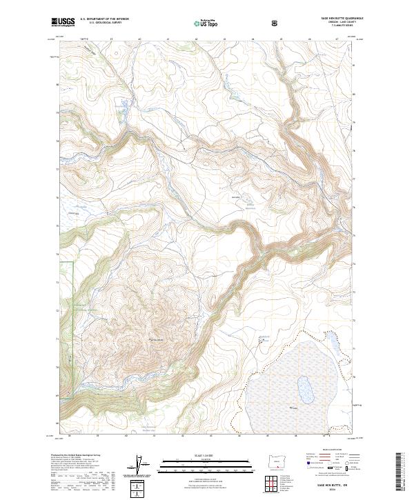 USGS Topographic Map – Sage Hen Butte