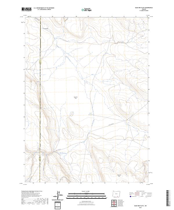 USGS Topographic Map – Sage Hen Flats