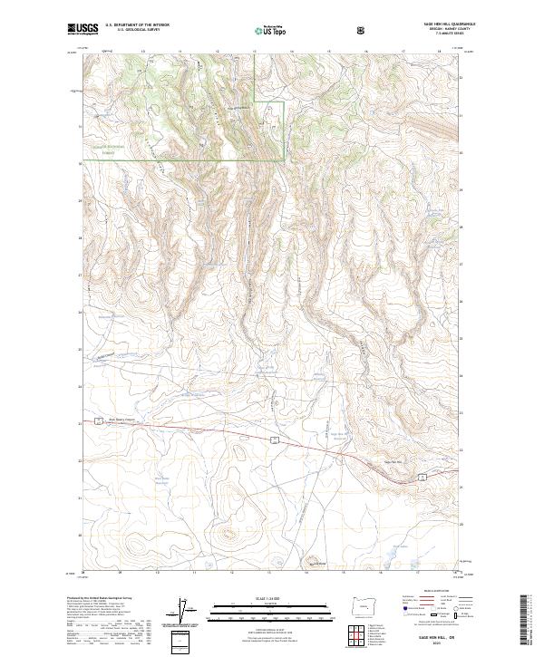 USGS Topographic Map – Sage Hen Hill
