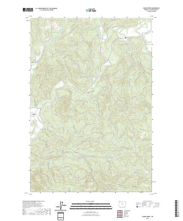 USGS Topographic Map – Sager Creek