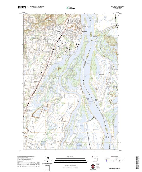 USGS Topographic Map – Saint Helens