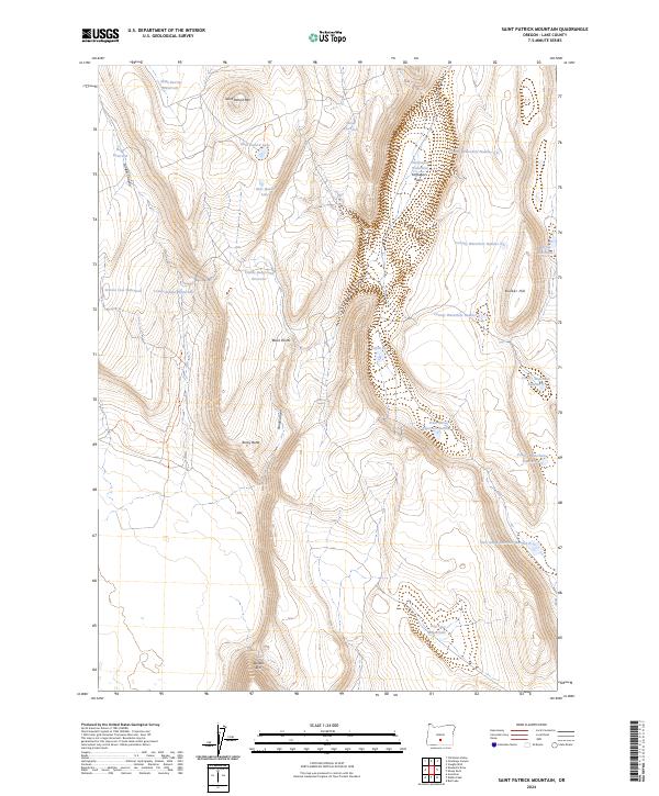 USGS Topographic Map – Saint Patrick Mountain
