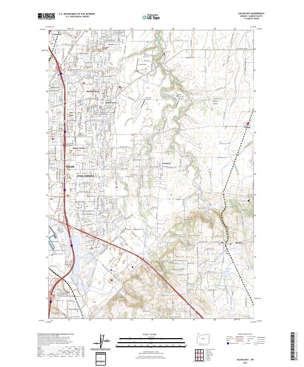 USGS Topographic Map – Salem East