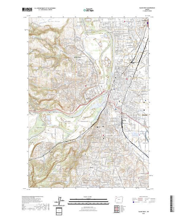 USGS Topographic Map – Salem West