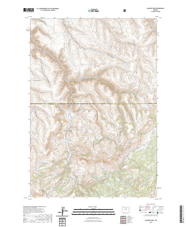 USGS Topographic Map – Salmon Fork