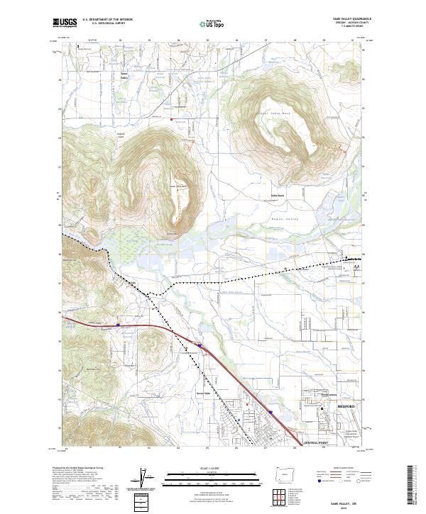 USGS Topographic Map – Sams Valley
