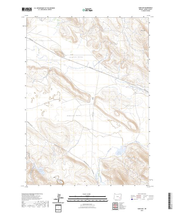 USGS Topographic Map – Sand Gap