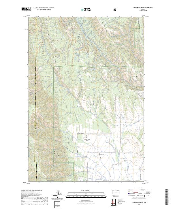 USGS Topographic Map – Sanderson Spring