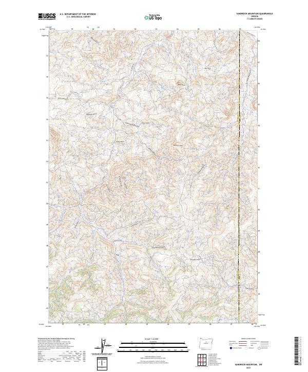 USGS Topographic Map – Sandrock Mountain