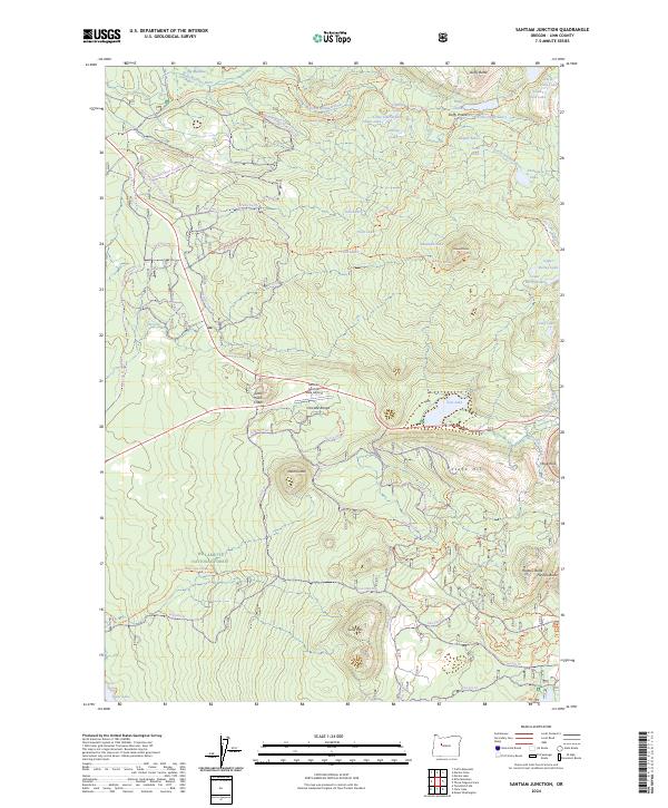 USGS Topographic Map – Santiam Junction