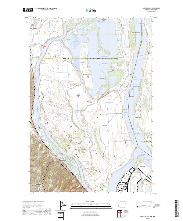 USGS Topographic Map – Sauvie Island
