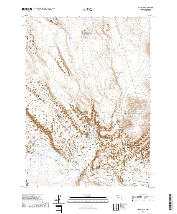 USGS Topographic Map – Sawed Horn