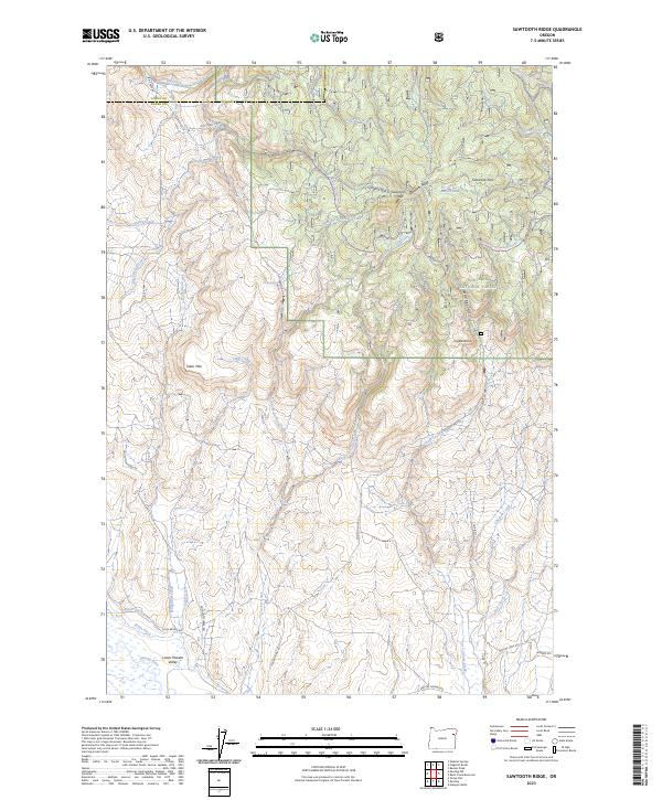 USGS Topographic Map – Sawtooth Ridge