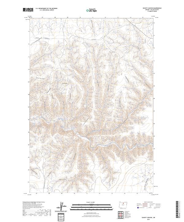 USGS Topographic Map – Schott Canyon
