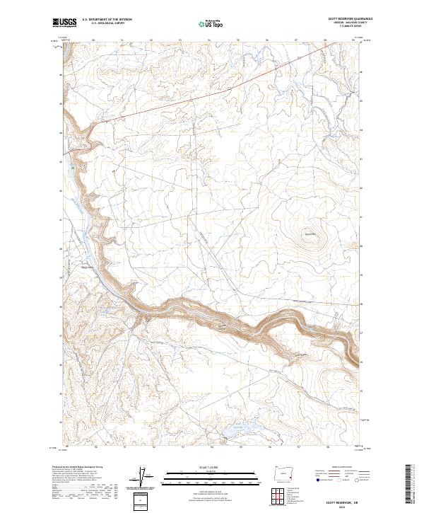 USGS Topographic Map – Scott Reservoir