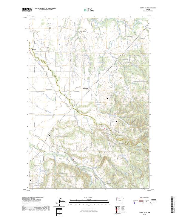 USGS Topographic Map – Scotts Mills
