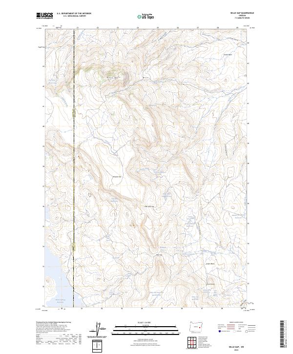 USGS Topographic Map – Selle Gap