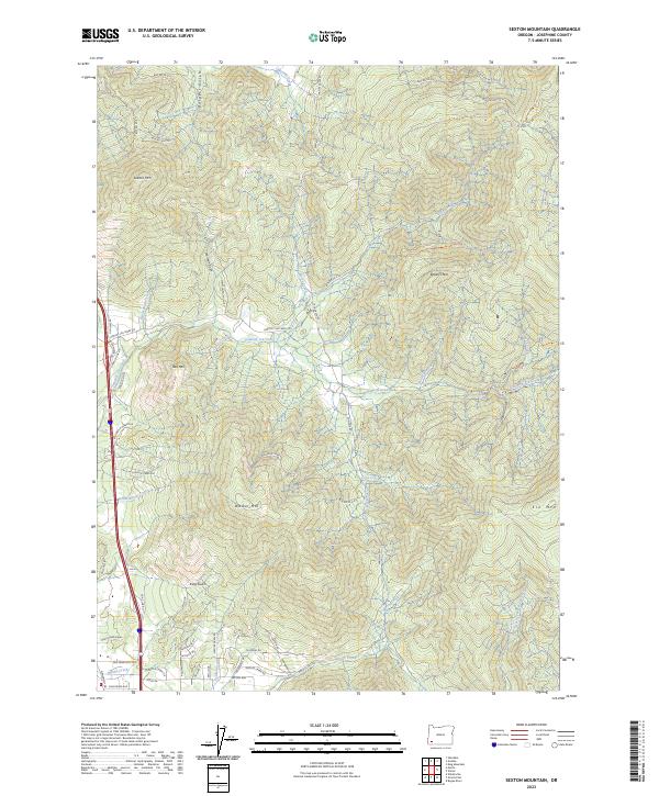 USGS Topographic Map – Sexton Mountain