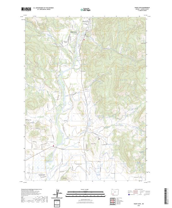USGS Topographic Map – Shady Cove