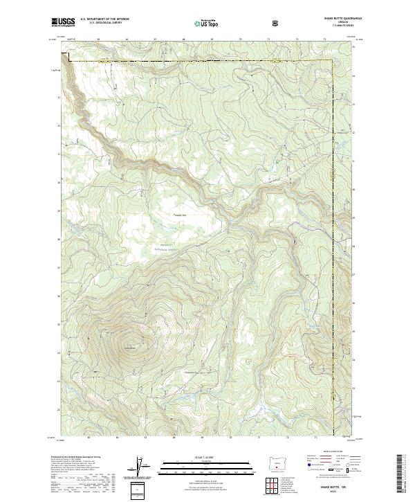 USGS Topographic Map – Shake Butte