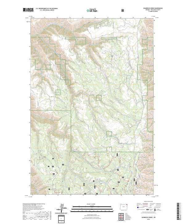 USGS Topographic Map – Shamrock Creek