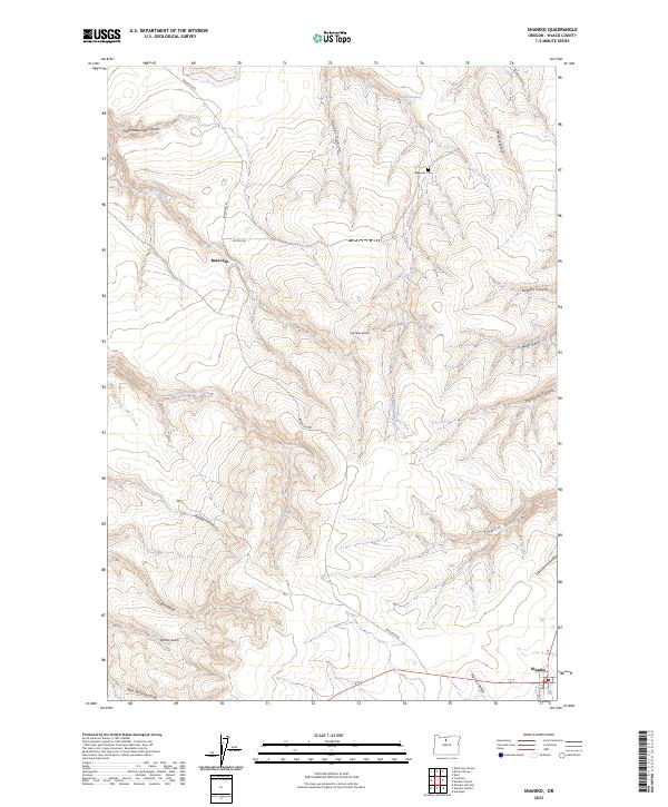 USGS Topographic Map – Shaniko
