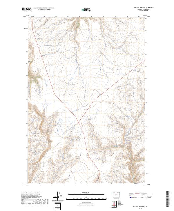 USGS Topographic Map – Shaniko Junction