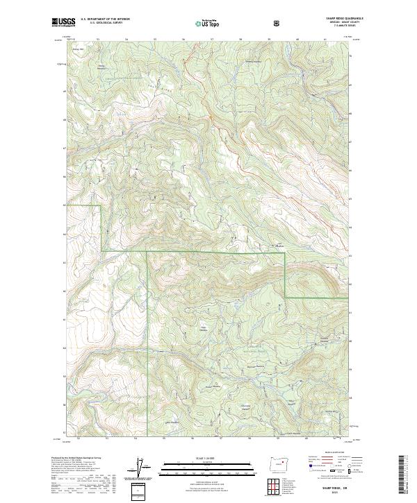 USGS Topographic Map – Sharp Ridge