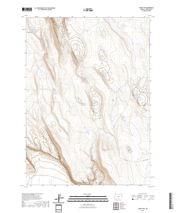 USGS Topographic Map – Sharp Top