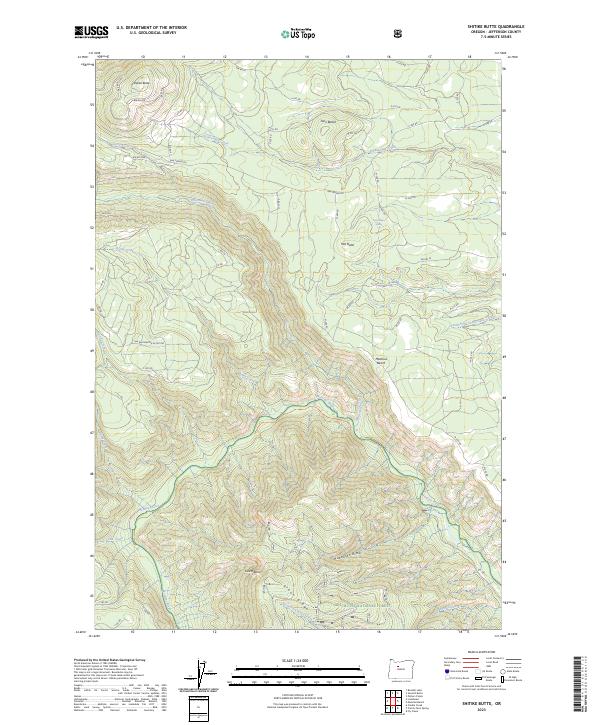 USGS Topographic Map – Shitike Butte