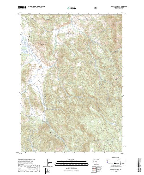 USGS Topographic Map – Shoestring Butte