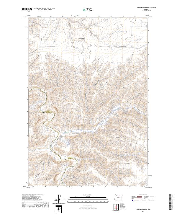 USGS Topographic Map – Shoestring Ridge