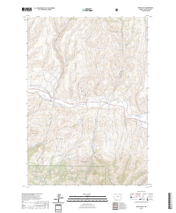 USGS Topographic Map – Shop Gulch
