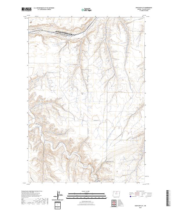 USGS Topographic Map – Shutler Flat