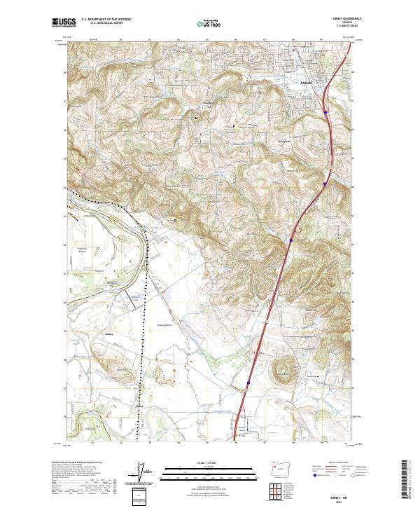 USGS Topographic Map – Sidney