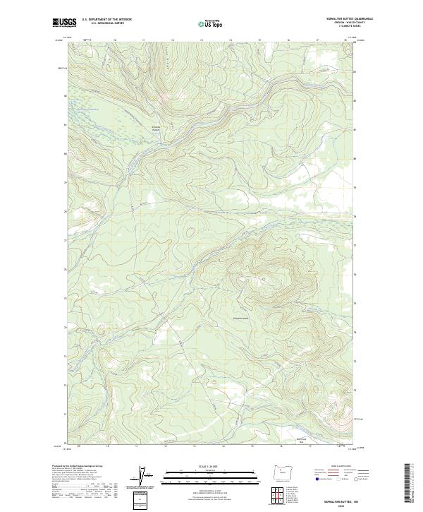 USGS Topographic Map – Sidwalter Buttes