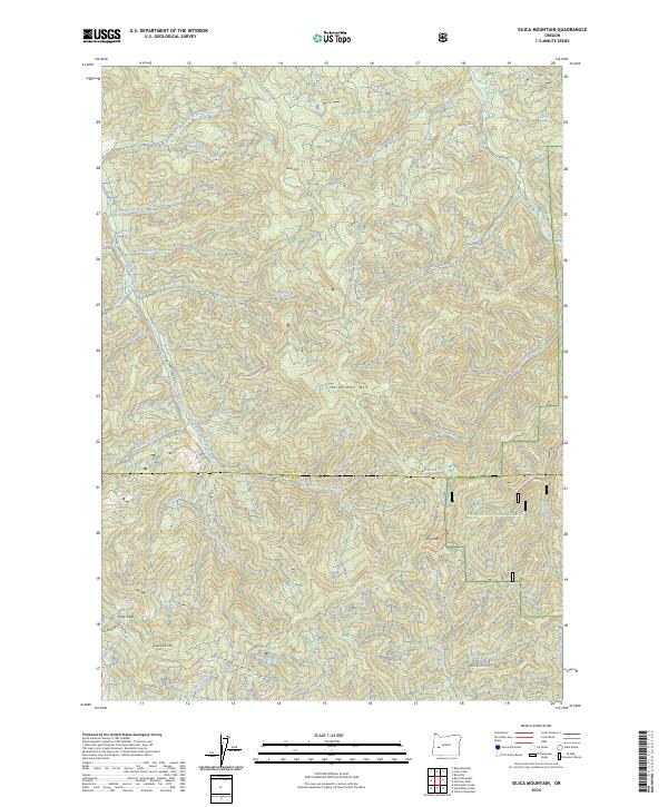 USGS Topographic Map – Silica Mountain