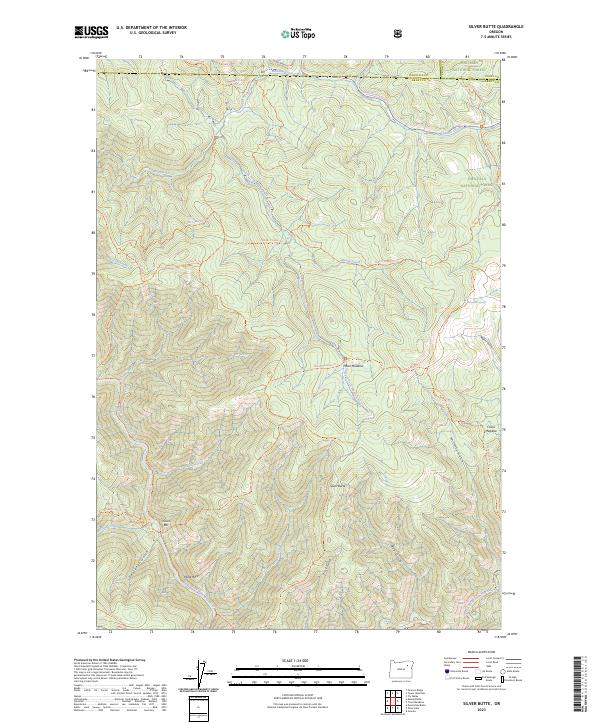 USGS Topographic Map – Silver Butte
