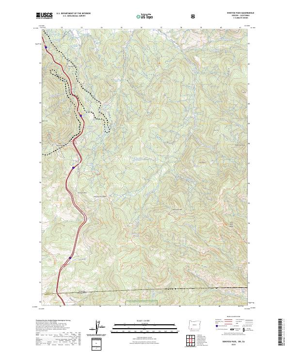 USGS Topographic Map – Siskiyou Pass