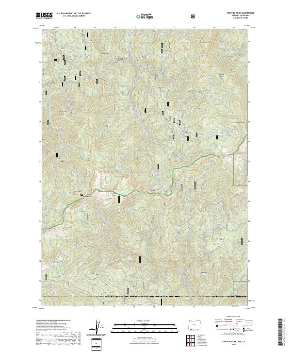 USGS Topographic Map – Siskiyou Peak