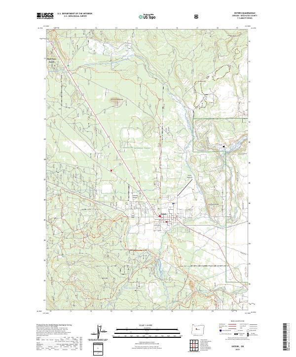 USGS Topographic Map – Sisters