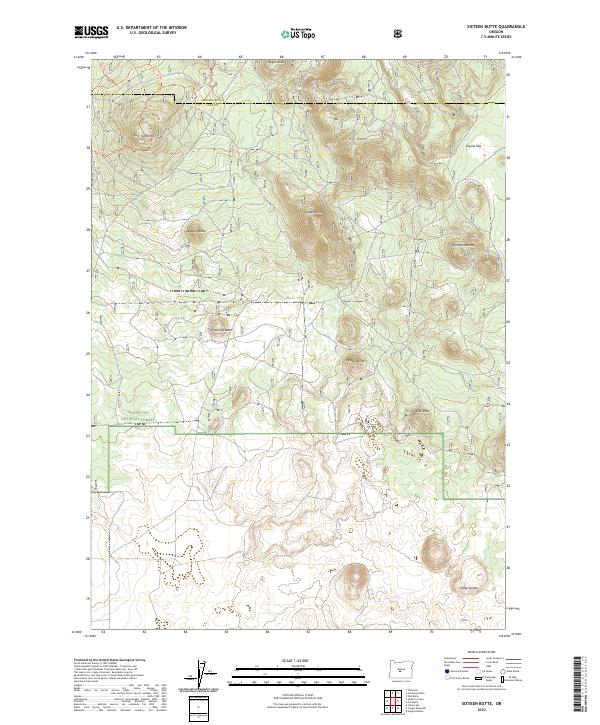 USGS Topographic Map – Sixteen Butte