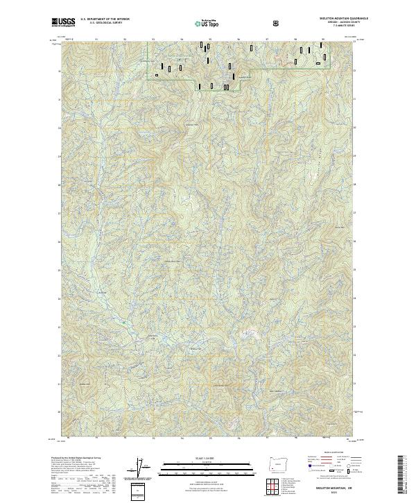 USGS Topographic Map – Skeleton Mountain