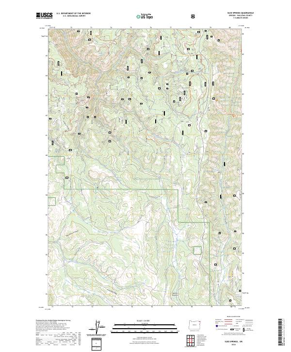 USGS Topographic Map – Sled Springs