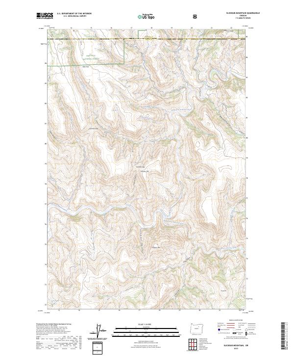USGS Topographic Map – Slickear Mountain