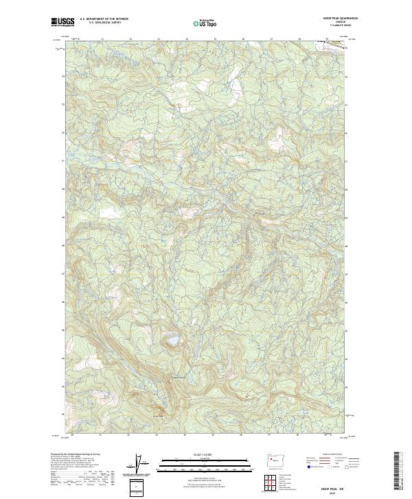 USGS Topographic Map – Snow Peak