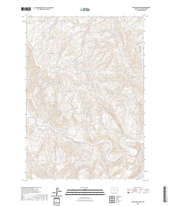 USGS Topographic Map – South Mountain