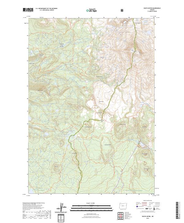 USGS Topographic Map – South Sister