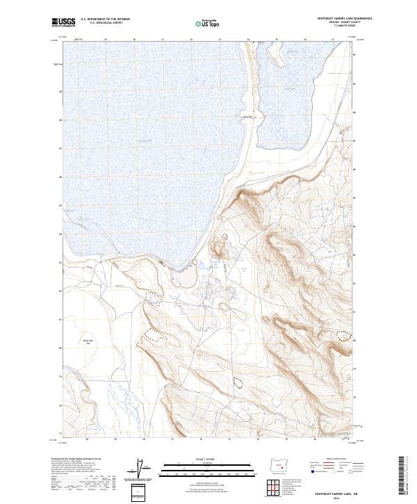 USGS Topographic Map – Southeast Harney Lake