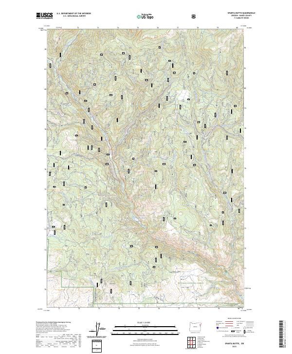 USGS Topographic Map – Sparta Butte